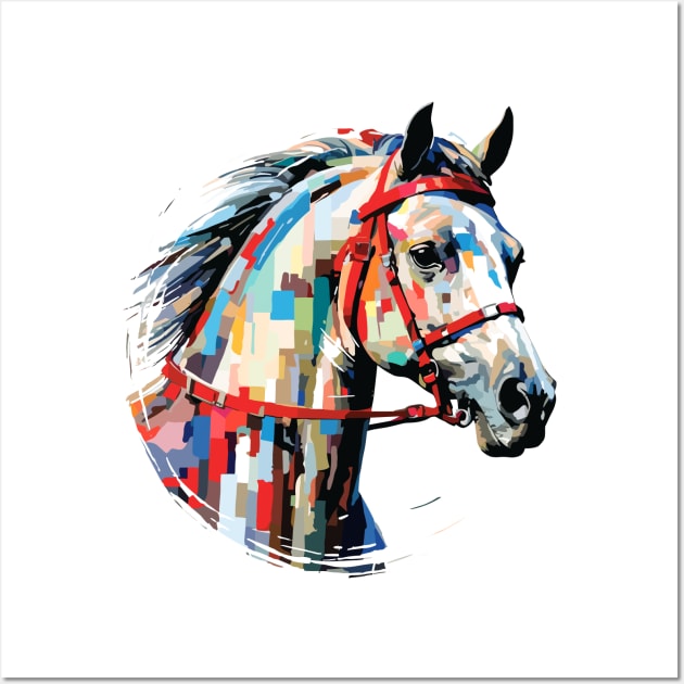 Horse Animal Freedom World Nature Beauty Abstract Wall Art by Cubebox